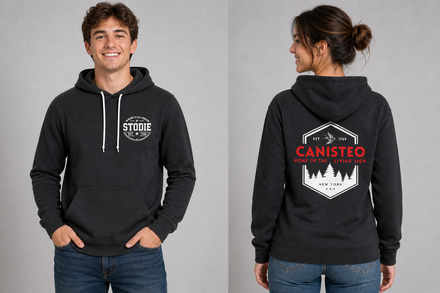 STODIE Unisex Bella Canvas Fleece Hoodie – Vintage Black