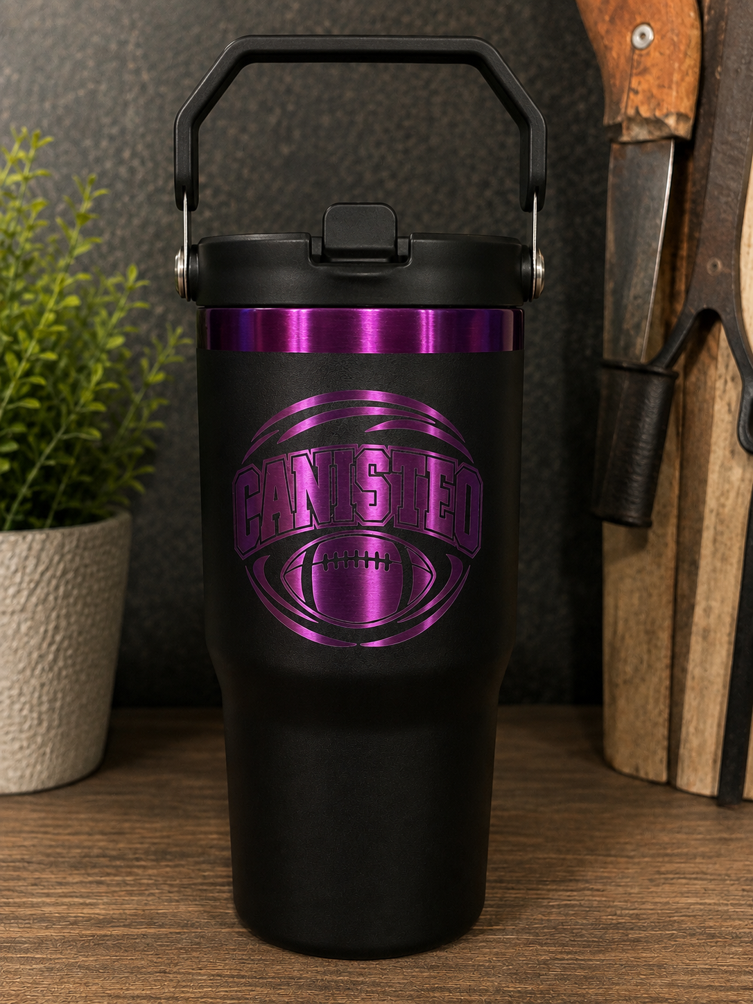 Canisteo Football Engraved 20 oz Flip Tumbler