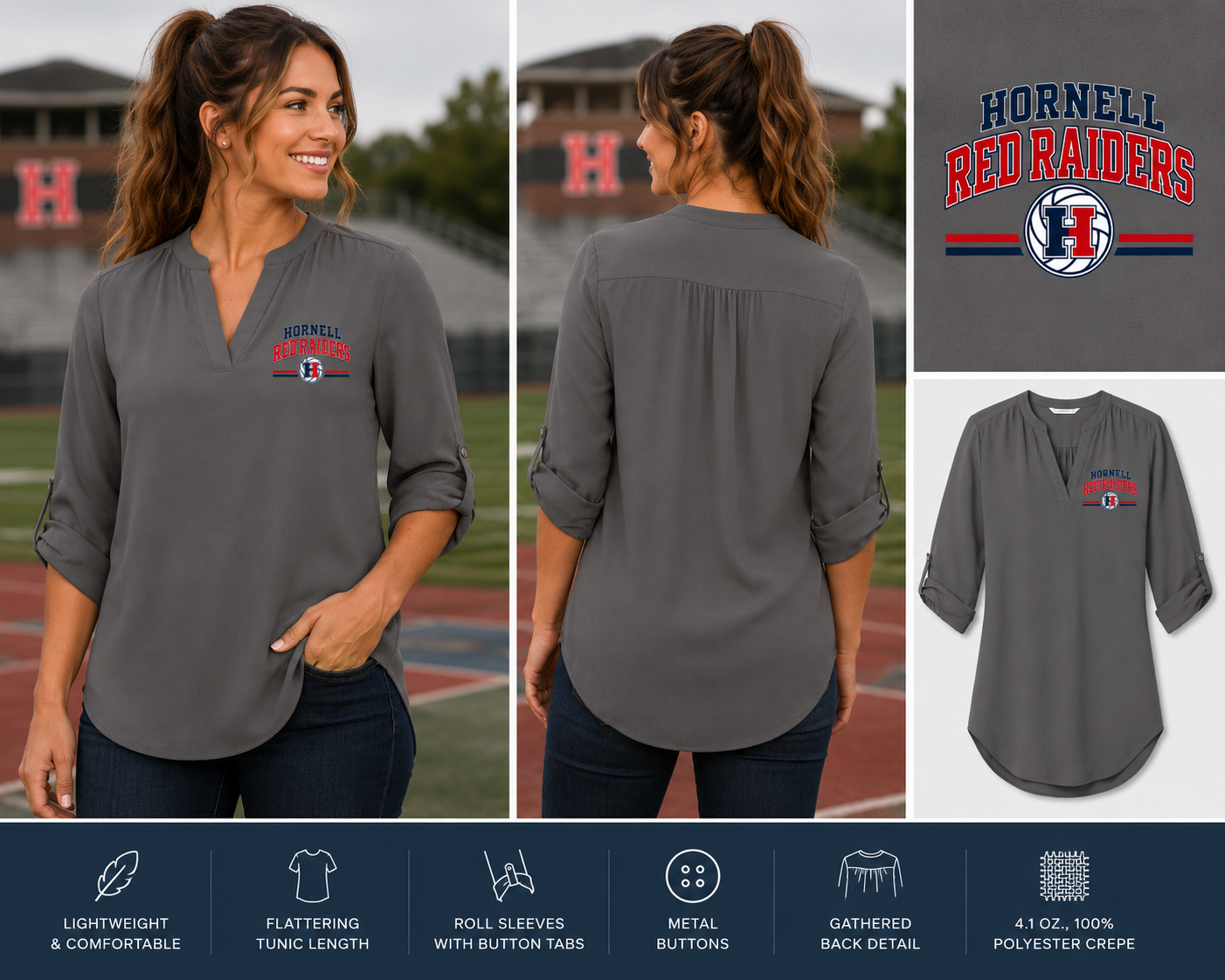 Hornell Red Raiders Women’s Port Authority Tunic Blouse