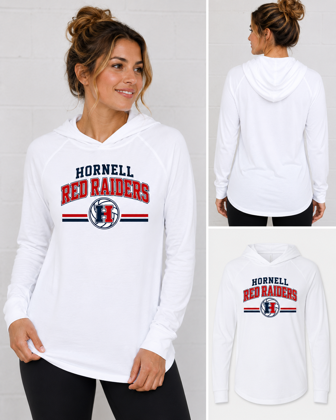Hornell Red Raiders Lightweight Hooded Long Sleeve