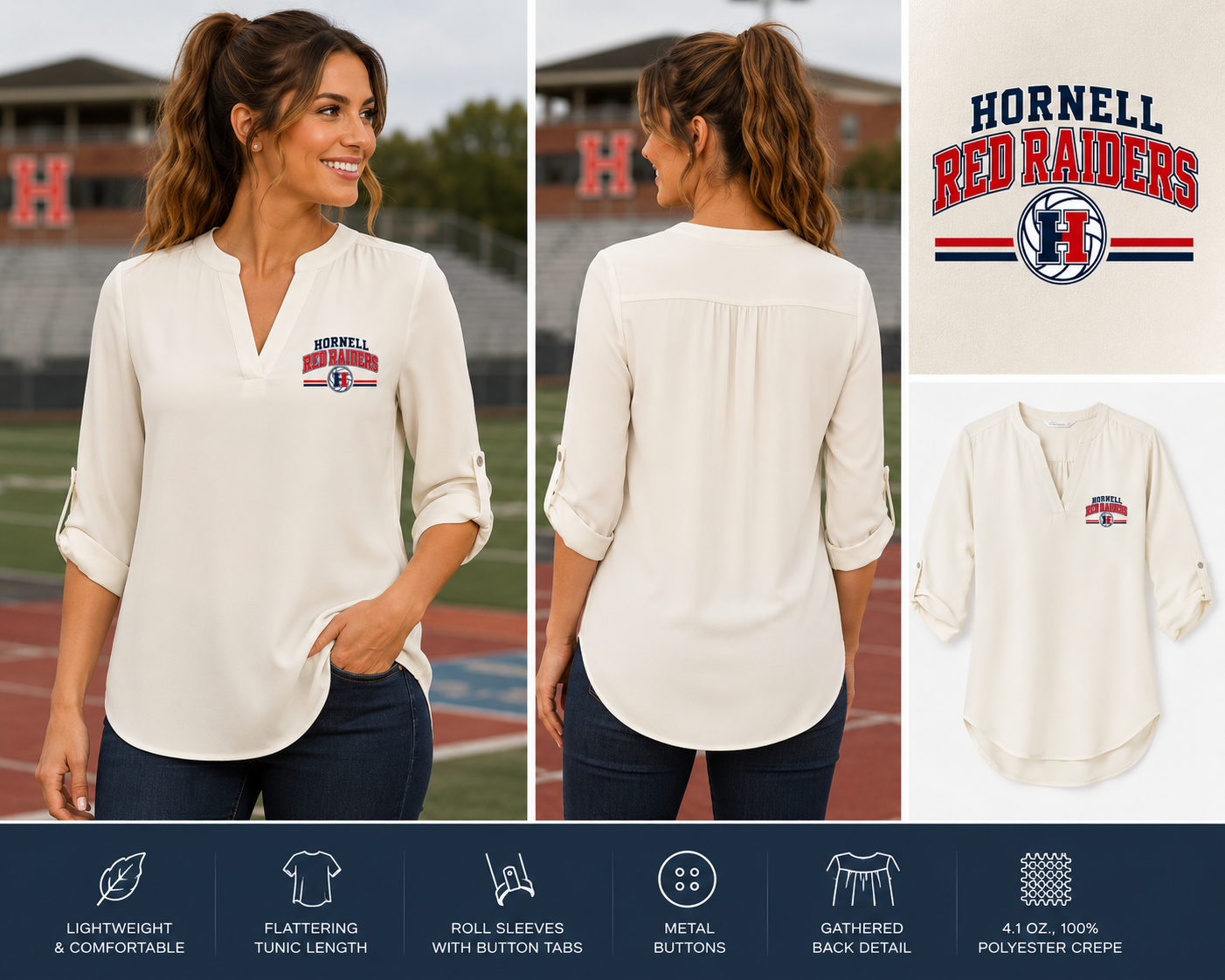 Hornell Red Raiders Women’s Port Authority Tunic Blouse