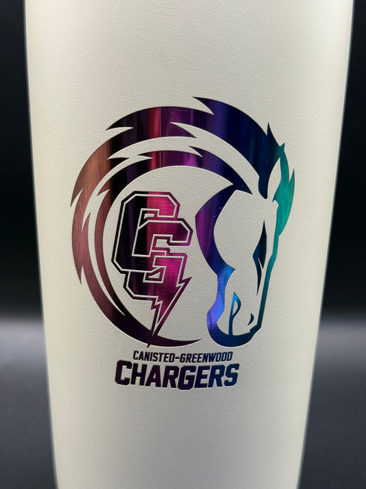 Canisteo-Greenwood Chargers 20oz Laser-Engraved Tumbler