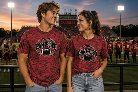 Canisteo Football Sport-Tek PosiCharge Heather Tee – Black Electric