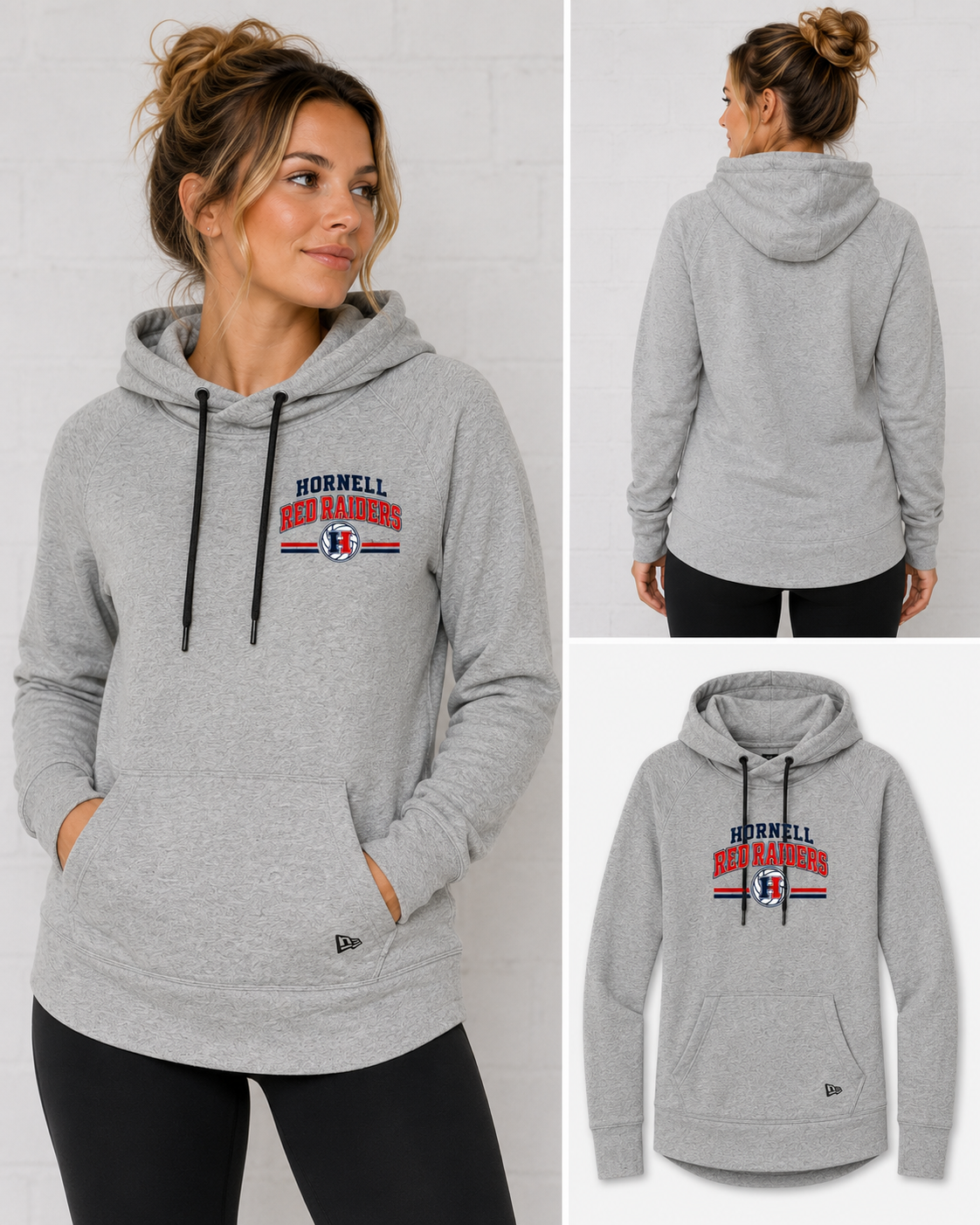 Hornell Red Raiders Women’s Cowl Neck Hoodie – New Era LNEA510