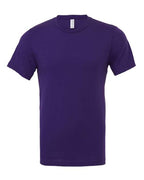 Purple crew-neck T-shirt with short sleeves