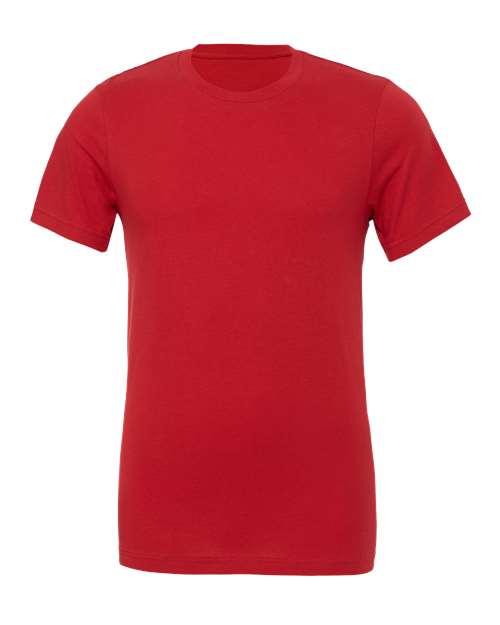 T-shirt in red with crew neck and short sleeves