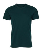 Deep teal crew-neck T-shirt with short sleeves and simple front design
