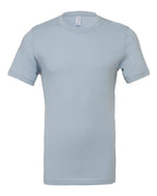 DTF T-shirt in light blue-gray with crew neck and short sleeves.