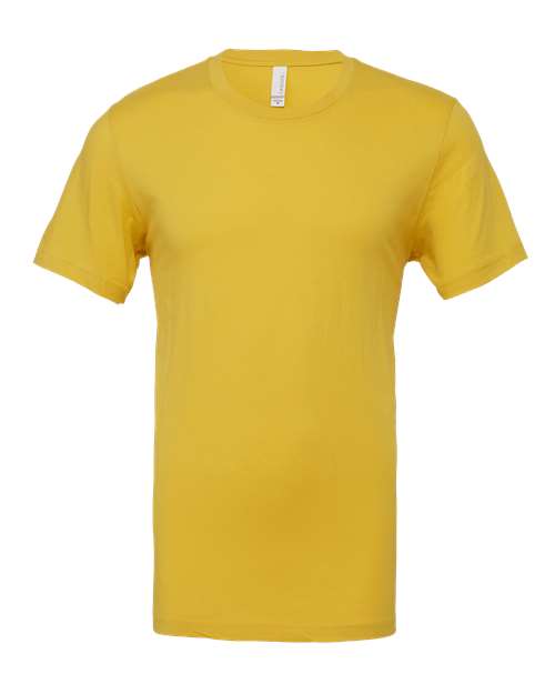 Yellow crew-neck T-shirt with short sleeves