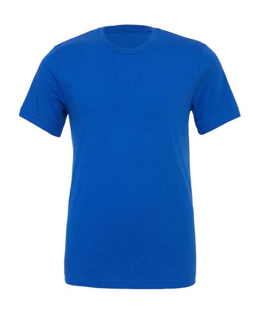 Royal blue crew-neck T-shirt with short sleeves