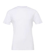 White crewneck T-shirt with short sleeves, plain back