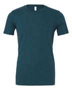 DTF T-shirt in teal-blue with crew neck and short sleeves, plain front