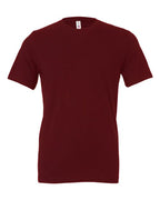 Burgundy crew-neck T-shirt with short sleeves
