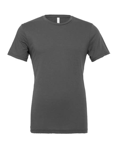 Charcoal gray crew-neck T-shirt with short sleeves and simple front design