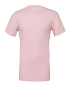Crewneck T-shirt in pale pink, short sleeves, relaxed fit, no visible graphics