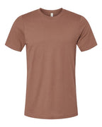 T-shirt in medium brown with crew neck and short sleeves
