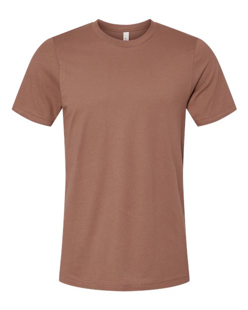 T-shirt in medium brown with crew neck and short sleeves