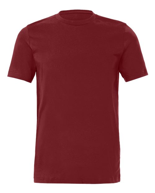 T-shirt in maroon with crew neck and short sleeves