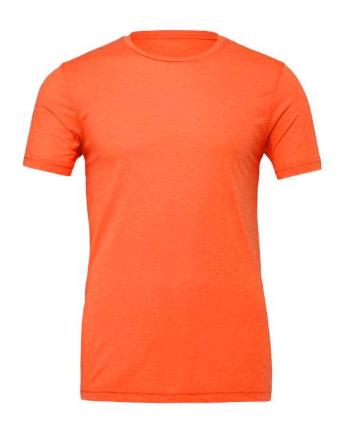 DTF T-shirt in bright orange, crew neck, short sleeves, plain front.
