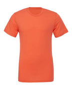 DTF T-shirt in orange-red with crew neck and short sleeves, plain front