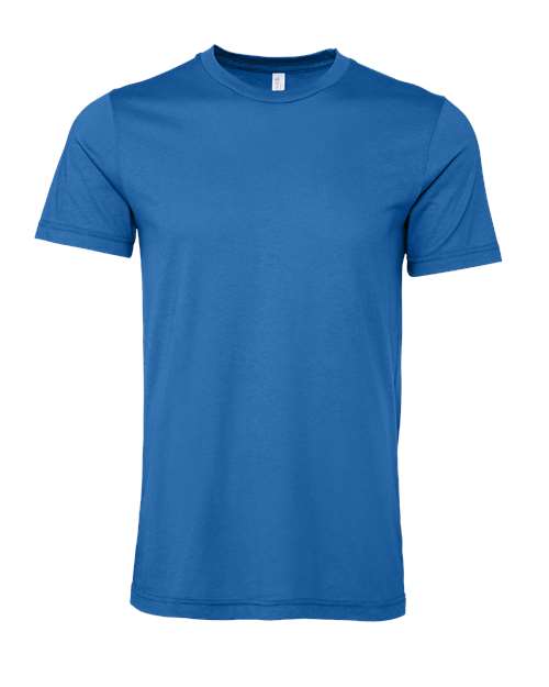 DTF T-shirt in blue with crew neck and short sleeves, plain front