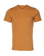 Brown crew-neck T-shirt with short sleeves
