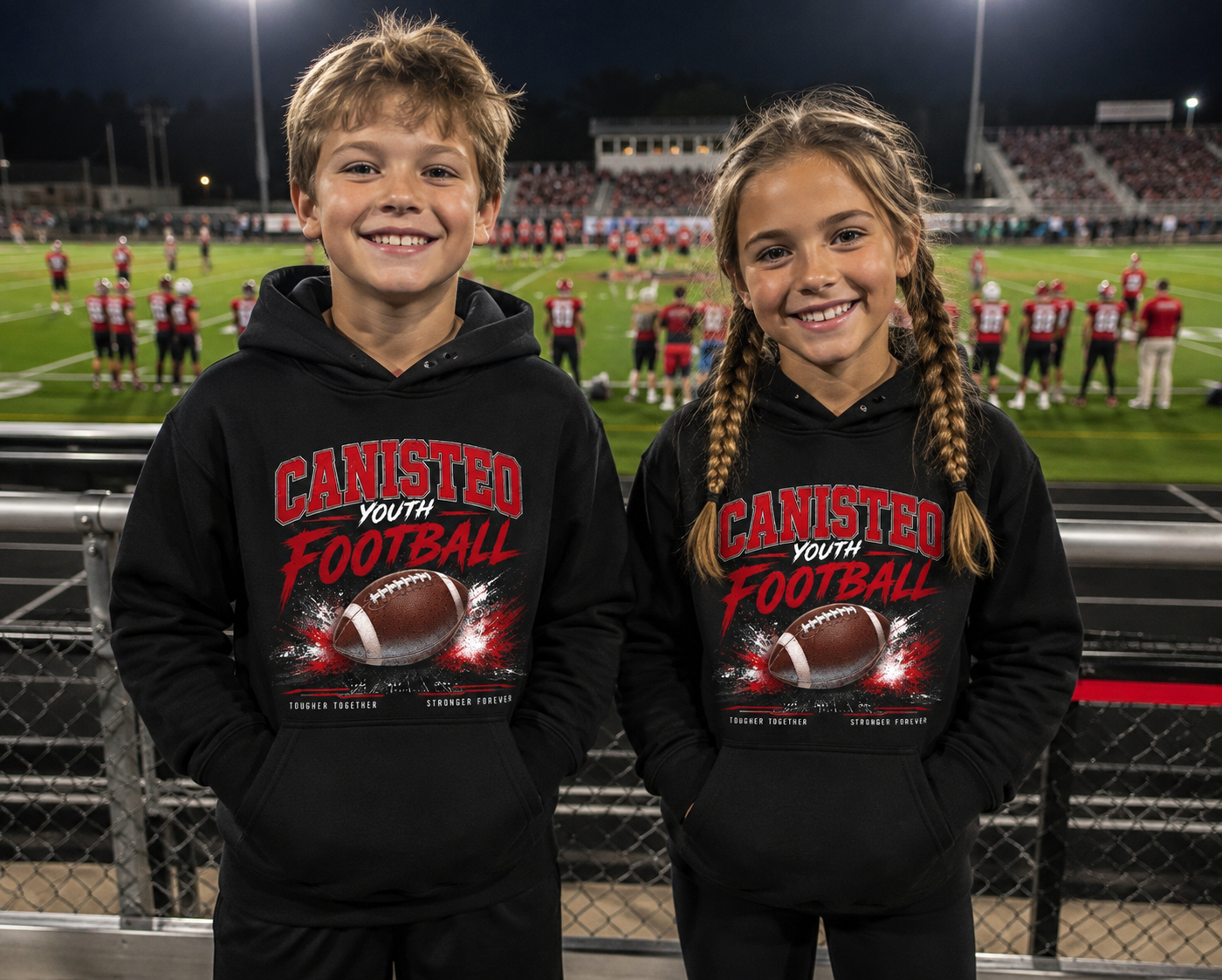Canisteo Youth Football Hoodie – Bella + Canvas 3719Y