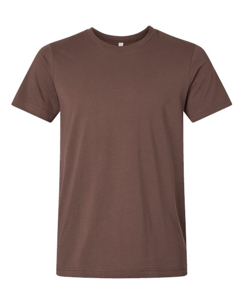 T-shirt in dark brown with crew neck and short sleeves