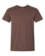 T-shirt in dark brown with crew neck and short sleeves
