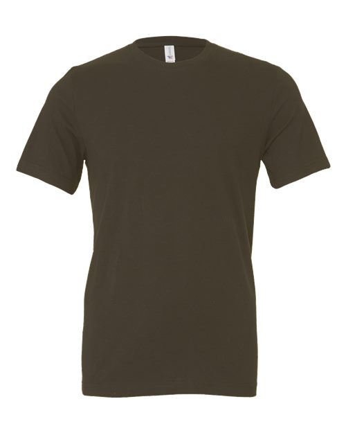 Dark brown crew-neck T-shirt with short sleeves and simple front design