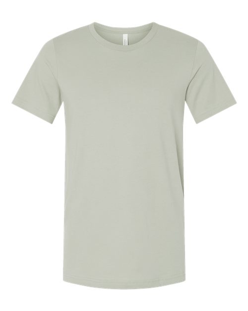 Light sage crew-neck T-shirt with short sleeves