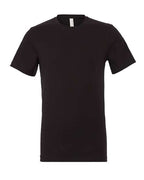 Black crew-neck T-shirt with short sleeves