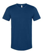 DTF T-shirt in dark blue with crew neck and short sleeves, plain front