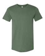 DTF T-shirt in dark green, crew neck, short sleeves, plain front.