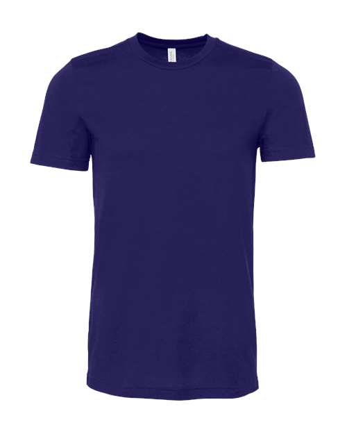 Navy crew-neck T-shirt with short sleeves