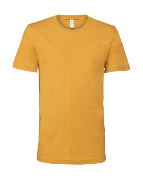 Golden yellow crew-neck T-shirt with short sleeves