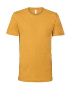 Golden yellow crew-neck T-shirt with short sleeves