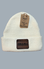 Children's "Mini" - Leatherette Patched Beanie