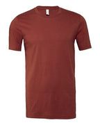 Crew-neck T-shirt in brown with short sleeves and straight hem