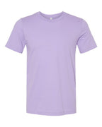 DTF T-shirt in lavender with crew neck and short sleeves, plain front