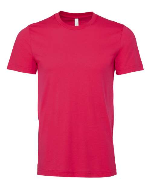 DTF T-shirt in bright pink with crew neck and short sleeves.