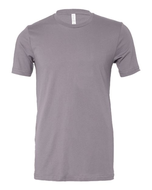 Crewneck T-shirt in mauve purple, short sleeves, relaxed fit, no visible graphics