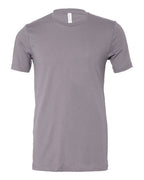Crewneck T-shirt in mauve purple, short sleeves, relaxed fit, no visible graphics