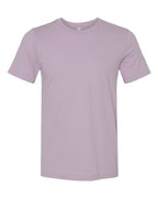 Light purple crew-neck T-shirt with short sleeves