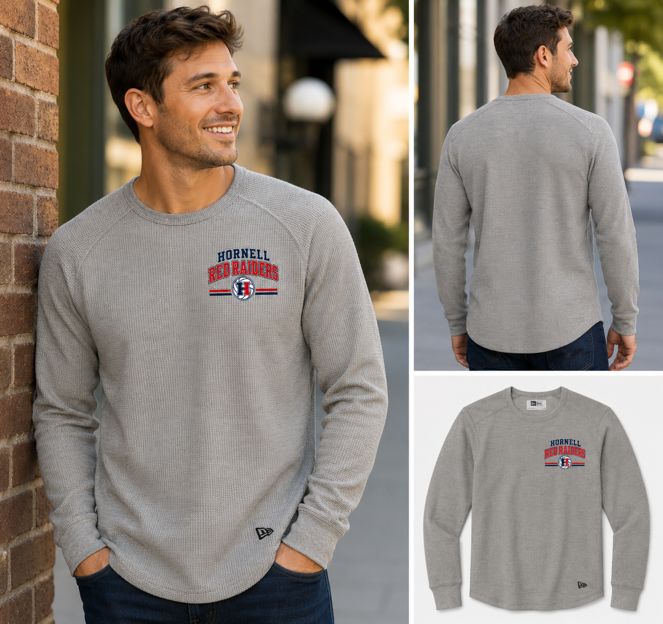 Hornell Red Raiders New Era Embroidered Thermal Long Sleeve