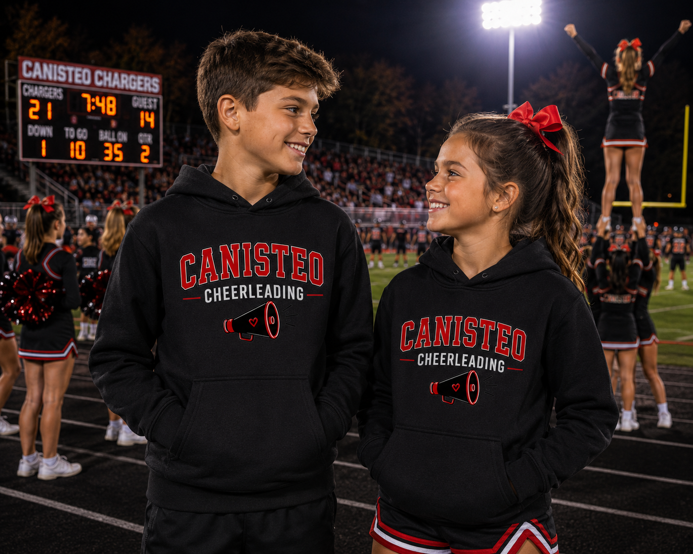 Canisteo Cheerleading Youth Hoodie - Bella + Canvas 3719Y