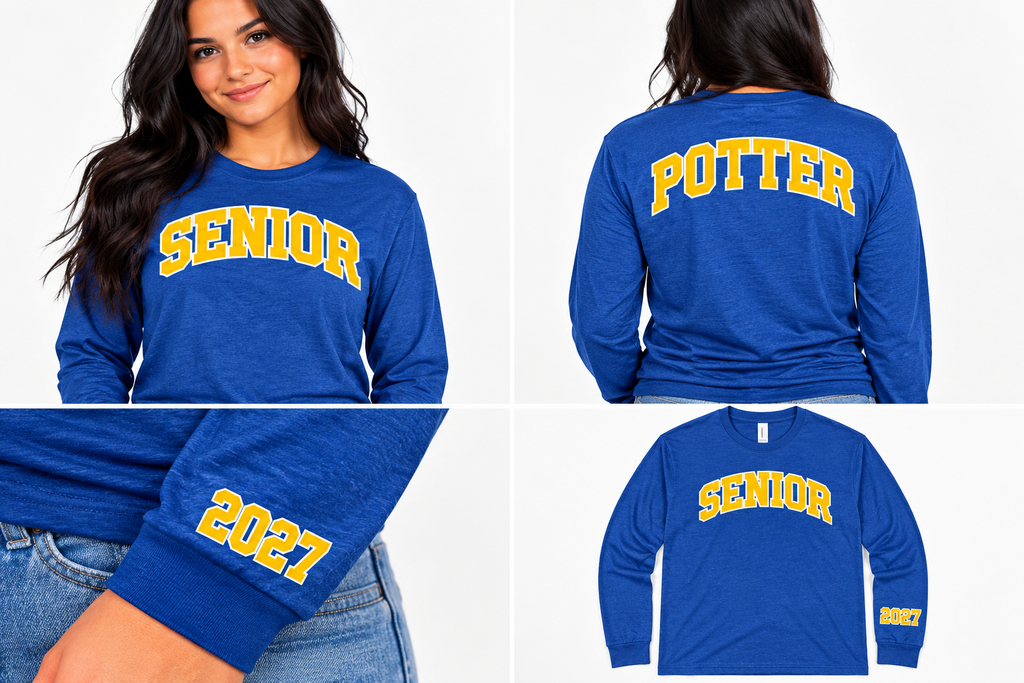 Class of 2027 Senior Long Sleeve Tri-blend Shirt