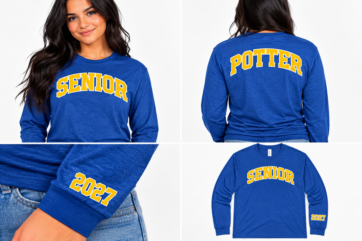 Class of 2027 Senior Long Sleeve Tri-blend Shirt