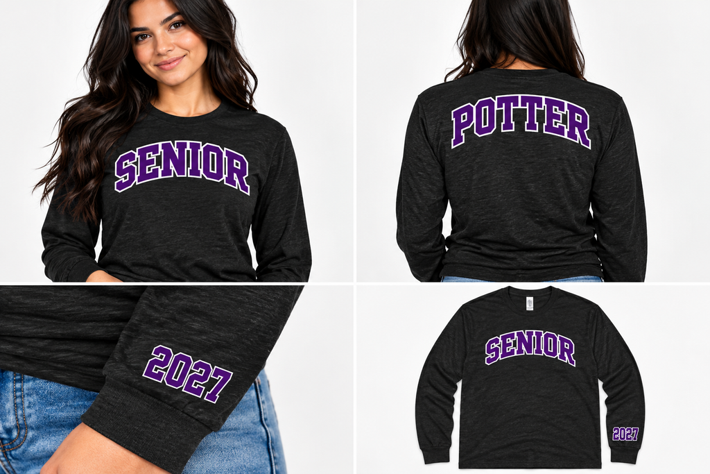 Class of 2027 Senior Long Sleeve Tri-blend Shirt