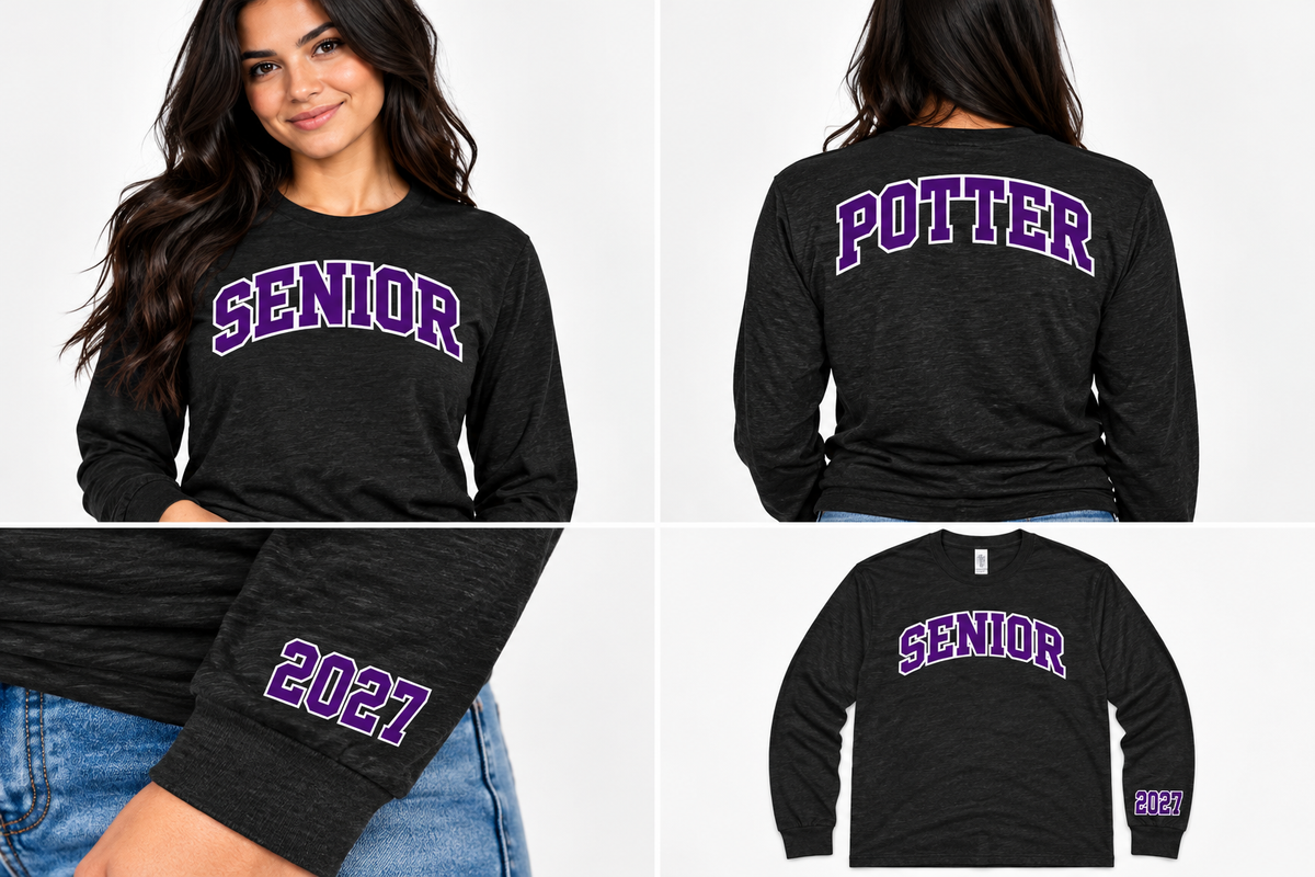 Class of 2027 Senior Long Sleeve Tri-blend Shirt